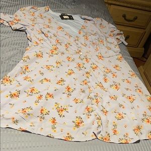 Fashion nova blue floral mini dress